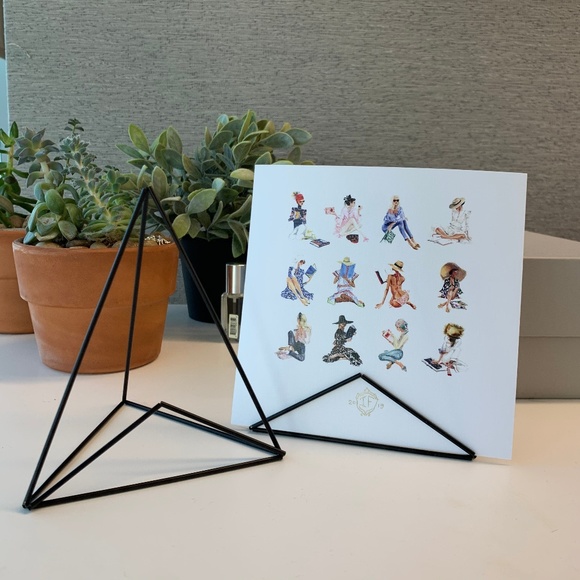 Other - Black Geometric Sign Holders Wedding - Quantity 6